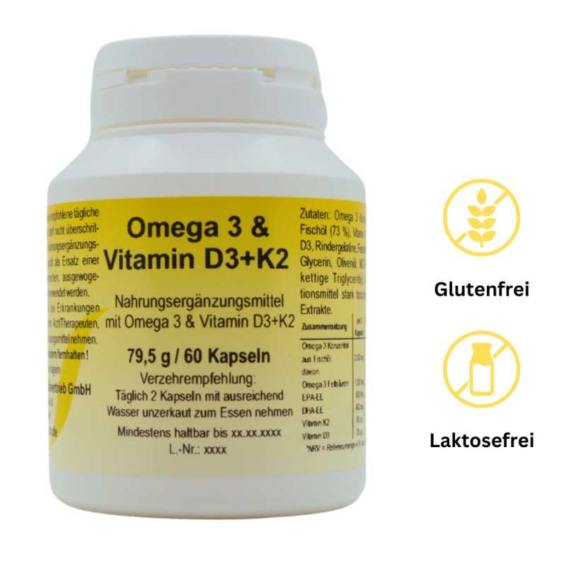 Omega-3 D3 K2 – Herzgesundheit & Immunsystem